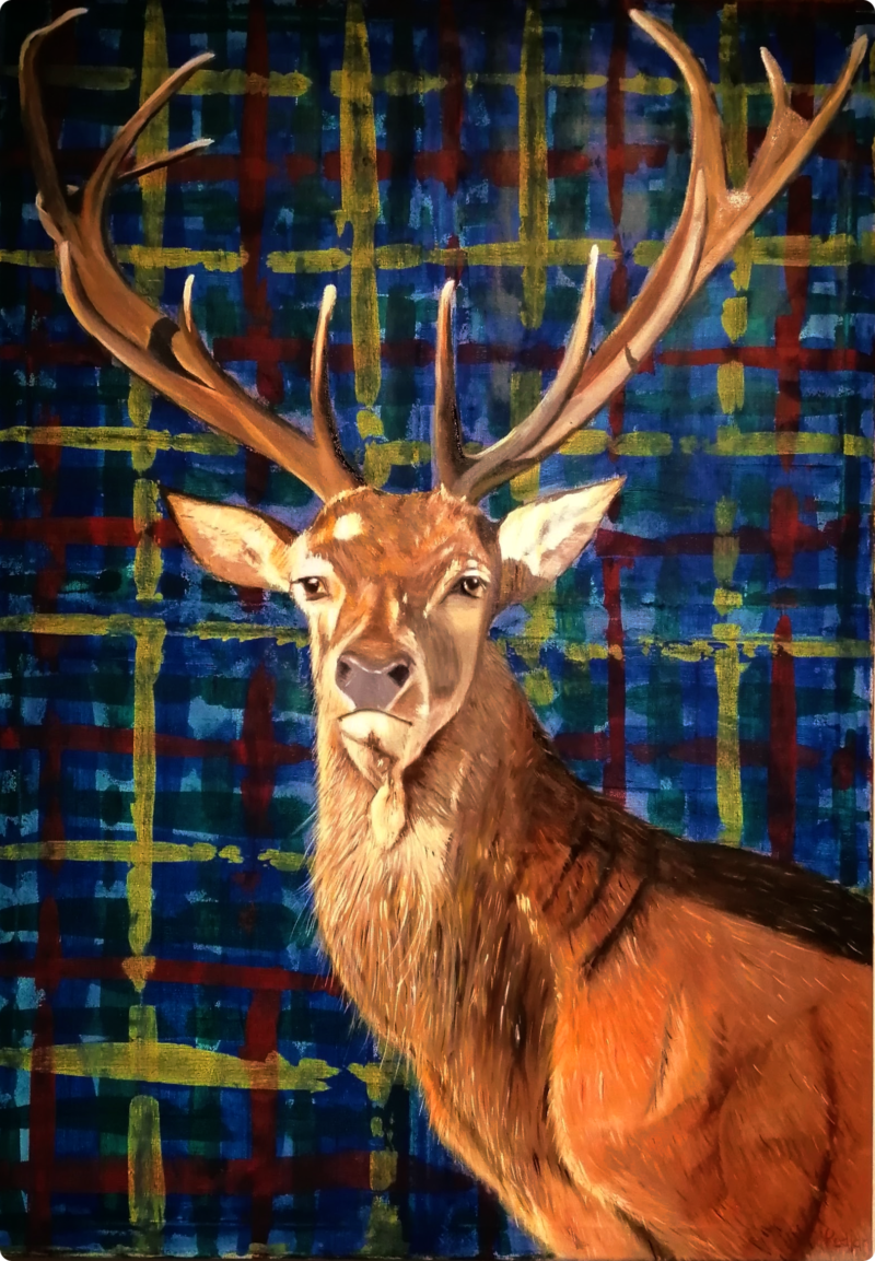 Highland Stag Oil Painting