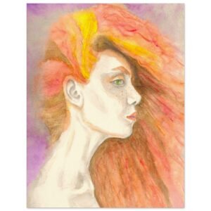 Ethereal Girl With Fiery Hair